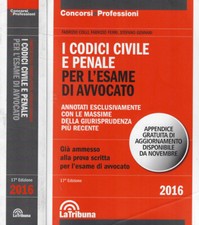 I codici civili e penale per l'esame di avvocato. Annotati esclusivamente con le