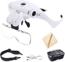 Lente Ingrandimento Con Luce Occhiali Professionali per Modellismo - 5 Intercamb