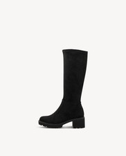 Tamaris Stivale Alto Donna in Tessuto Con Cerniera e Tacco - 001 (Nero)