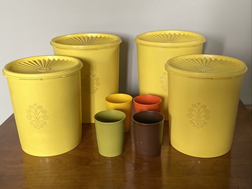Tupperware vintage giallo - tupperware,