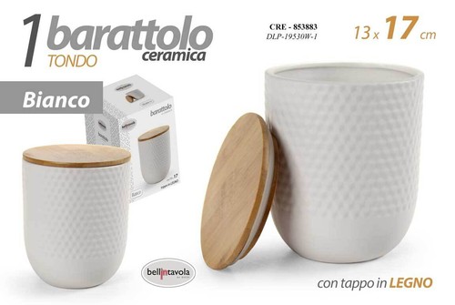 Barattolo ceramica bianca - ceramica,