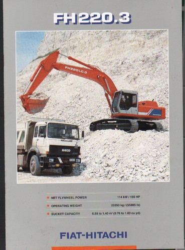Foglietto brochure escavatore