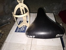 Giant marked saddle and bottle - and,