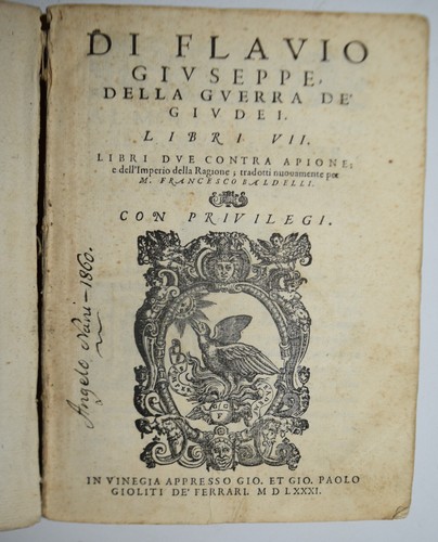 Guerra giudei ediz - de’,