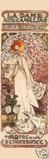 SEGNALIBRO BOOKMARK OPERA MUCHA LA DAME AUX CAMELIAS