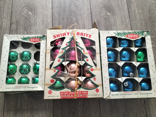 Vintage xmas vetro palline - vintage,