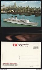 12263) NAVE MICHELANGELO RAFFAELLO A NEW YORK DALL'AEREO ITALIA NAVIGAZIONE