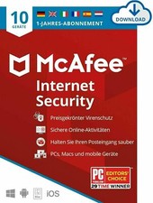 McAfee Internet Security 2025 10 PC / dispositivi 1 anno | inc. Antivirus ESD