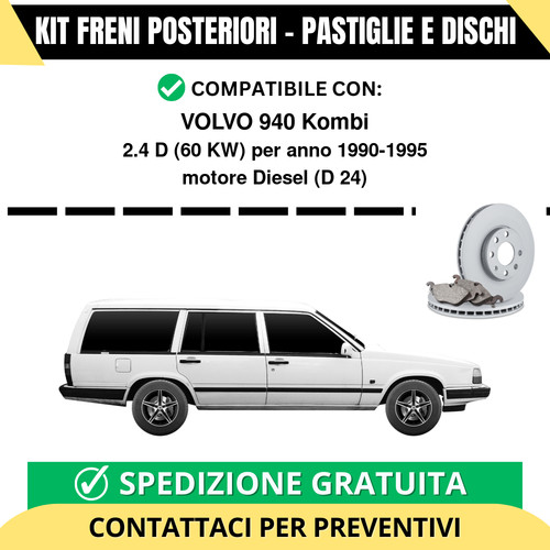 Kit freni posteriori volvo - volvo, 940