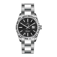 Lorenz Ginevra – Orologio Uomo Acciaio Quadrante Nero (28187BB)