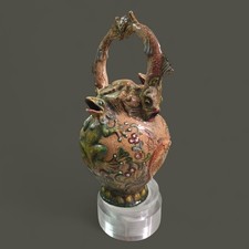 ANTICA BROCCA IN CERAMICA ZOOMORFA PARTICOLARE