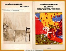 TEATRO 2 VOLUMI di Eugene Ionesco 1968 Einaudi Libro cantatrice calva delirio a