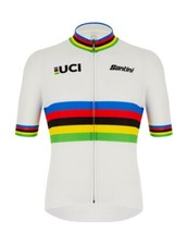 Maglia ciclismo ufficiale UCI World Champ manica corta uomo tessuto ecologico di Santini