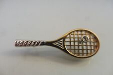 Pierre Lang Spilla / Spilla, Placcata Oro E Argento, Racchetta Da Tennis