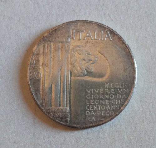 Lire 1928 alpacca - 1928,
