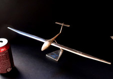 Avion Maquette de Bureau Caproni Vizzola Calif A21sJ Metal argenté Env 42Cm 1970
