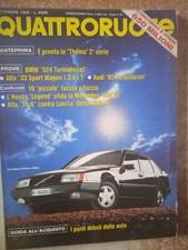 Rivista Quattroruote 395 settembre 1988 Lancia thema seconda serie delta 1600 ie