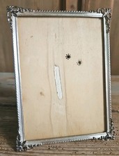 1950 Cornice Portafoto Ottone Argentato Vetro Foto Quadro Stampa 