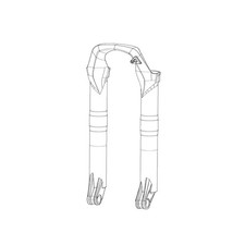 RockShox Gamba inferiore per RVL 29 15 Nero - Compatibile con Revelation A1-A3 e