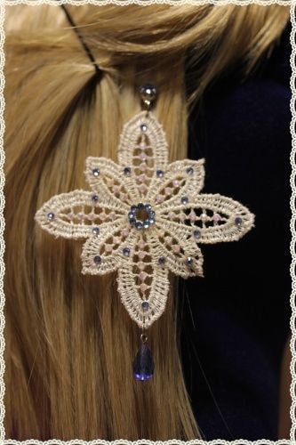 Orecchini pizzo macrame - , bianco