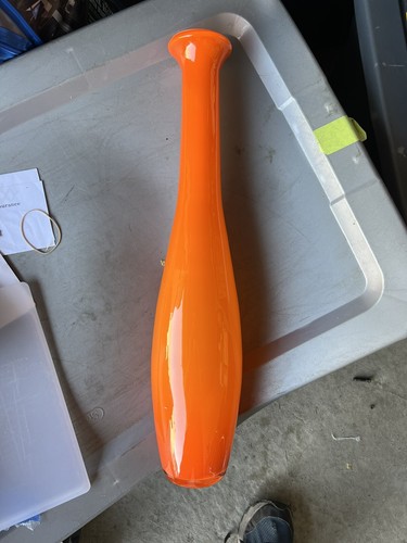 Vaso murano venini arancione - vaso,