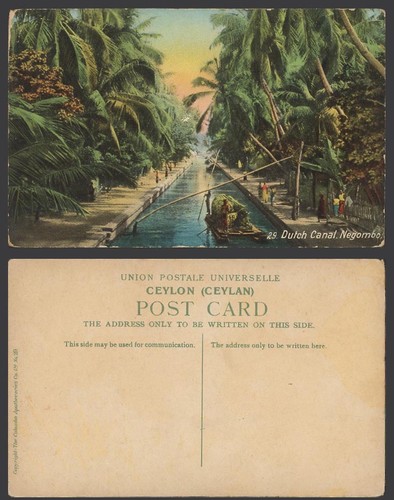 Ceylon old colour postcard - old,