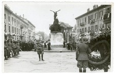 1939 BUSTO ARSIZIO Piazza Garibaldi BERSAGLIERI celebrazioni 24 maggio - Foto