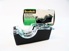 Scotch Tape Dispenser DS520 Top Trasparente, Base Antiscivolo Ponderata, Nero - Nuovo