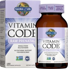 GIARDINO DELLA VITA, CODICE VITAMINICO CRUDO PRENATALE 180 Veg. Capsule SUPER PREZZO