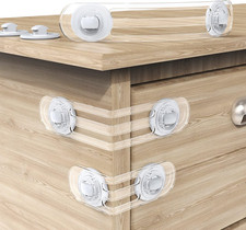 12 Pezzi Blocca Cassetti per Bambini, Chiusure Sicurezza Bambini, Blocca Sportel