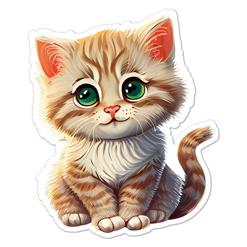 Adesivo simpatico gattino