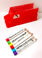 SNOOPY  PEANUTS 80s Ufs Hong Kong mini pencil set firechief box sharpener kawaii