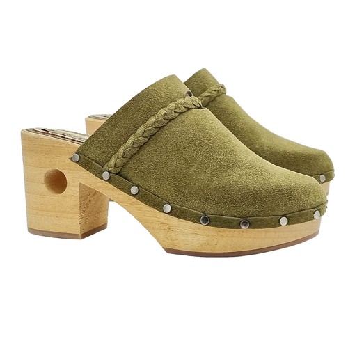 Sabot verdi camoscio con - verdi,