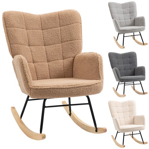 Homcom poltrona dondolo - poltrona, a