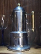 Caffettiera vintage italiana Moka caffè espresso Vev Vigano Kontessa oro 24kt