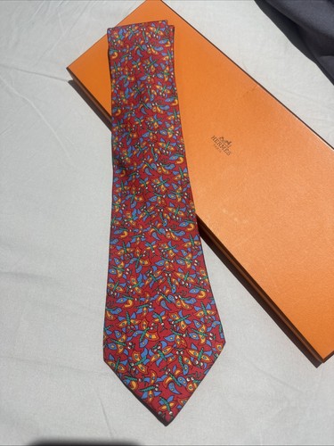 Cravatta uomo hermès rossa - uomo,