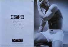 Pubblicità Advertising Italian Ritaglio 1996 Intimo da Uomo HOM.