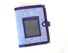 Violet Gray Felt A5 planner