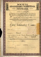 Titolo Obbligazionario della SOCIETA' FINANZIARIA MARITTIMA FINMARE