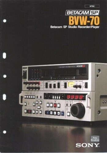Videoregistratore sony bvw - sony, bvw-70