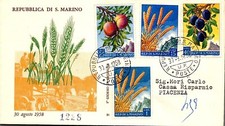 Storia Postale - FDC FAIP - Repubblica San Marino - 1958 - Prodotti Agricoli