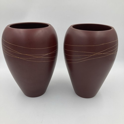 Coppia vasi legno marrone - vasi,