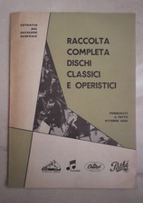 RACCOLTA COMPLETA DISCHI CLASSICI E OPERISTICI PUBBLICATI A OTTOBRE 1959 