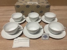 RICHARD GINORI VECCHIO GINORI Sei Tazze Thè Con Piatto Serie BISQUIT Porcellana