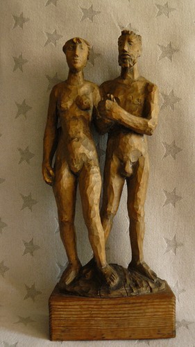 Statua legno intagliato a - in,