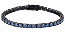Tennis nero bracciale VVS1