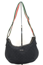 Borsa a tracolla GUCCI [Rank AB] GG Canvas Sherry line mezza luna 181092