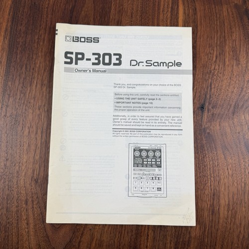 Boss 303 instruction - boss,
