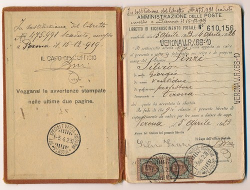 Italia 1919 libretto - italia,