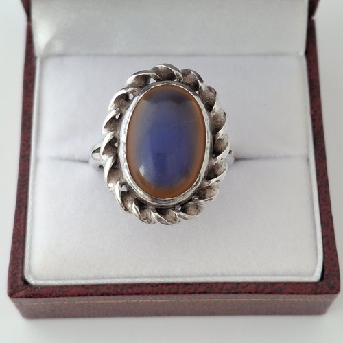 Anello vintage agata argento - anello,